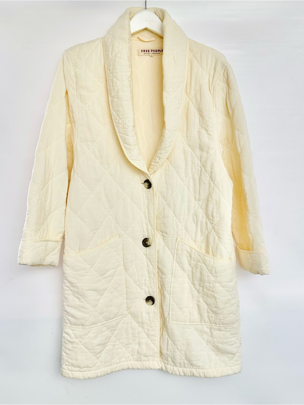 FP Soft quilted Quilted Shawl Collar Coat